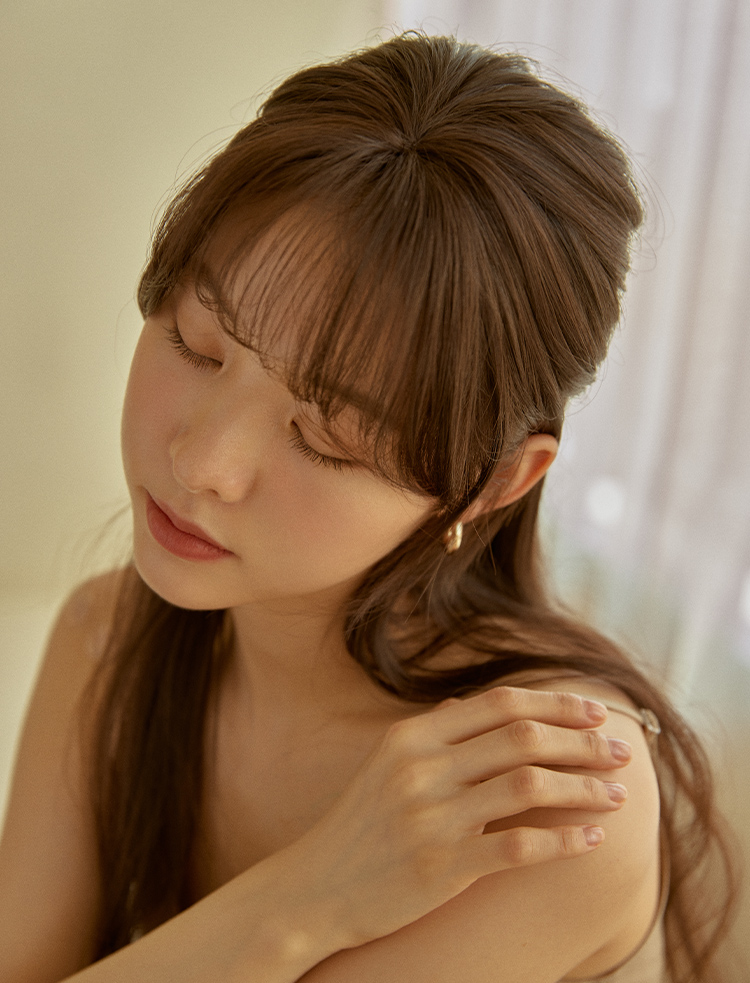 핑크에이지 앞머리 시스루뱅 라지 패션가발